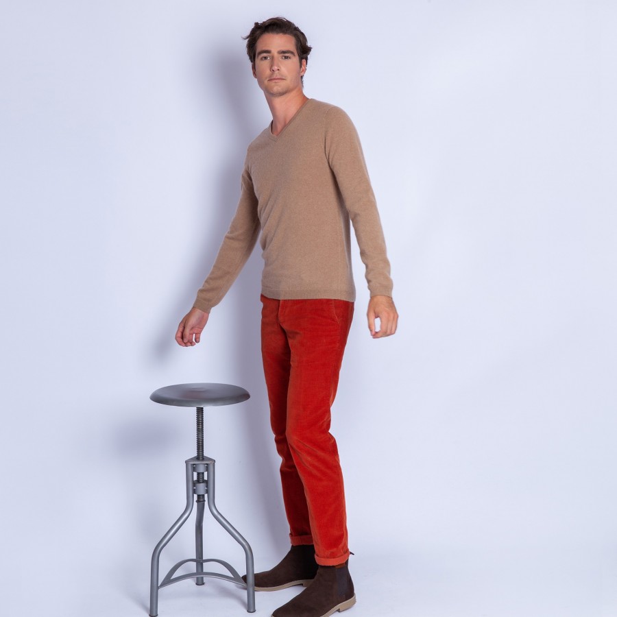 V collar cashmere sweater - Evann