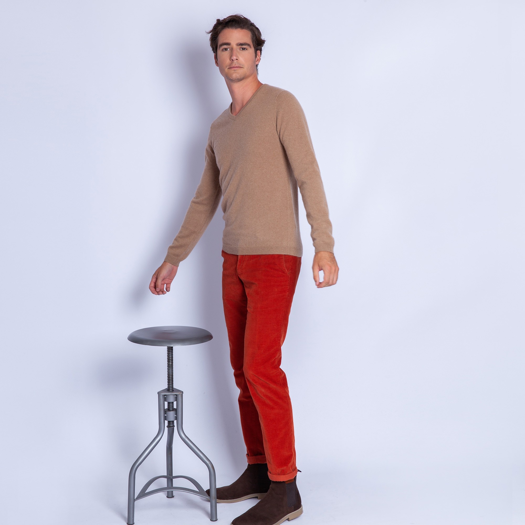 V collar cashmere sweater - Ferdinand