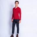 Polo en laine et soie - Ferat 6343 imperial - 52 rouge
