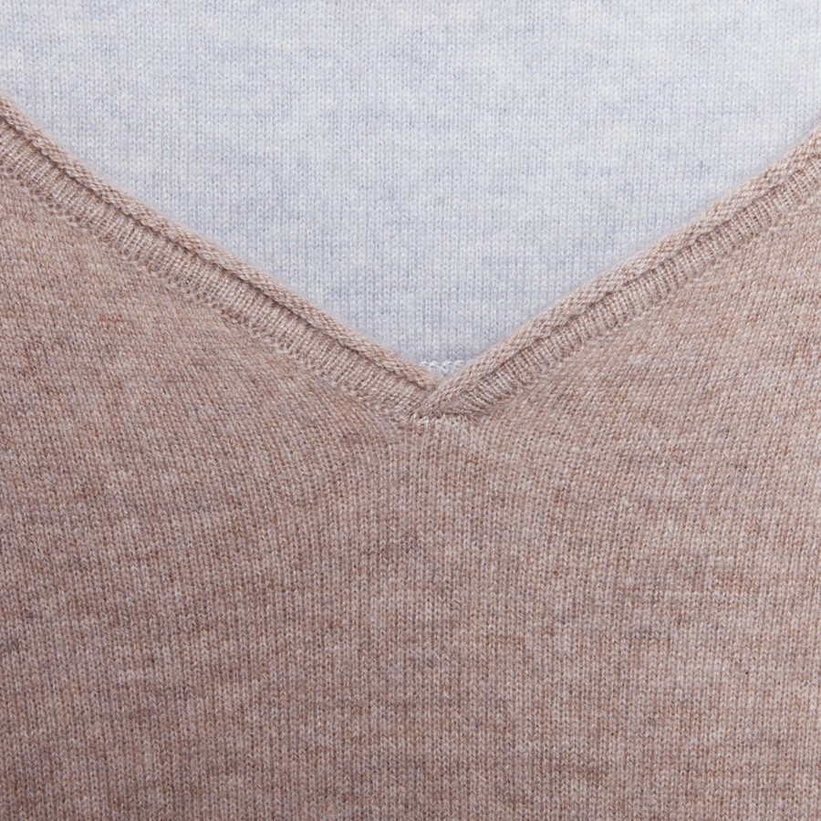 Cashmere jumper with grandad neckline - Olivier