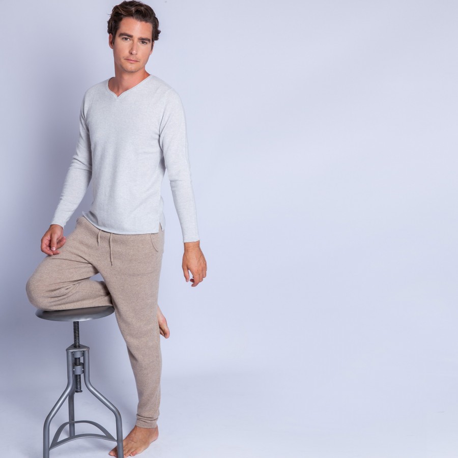 Suéter de cashmere com gola tunisiana - Olivier