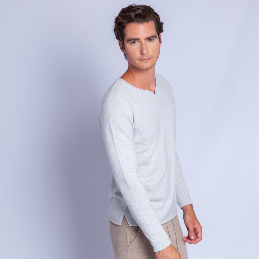 Suéter de cashmere com gola tunisiana - Olivier