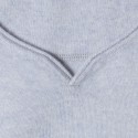 Pull col tunisien en cachemire - Henry 6366 plume - 81 gris pale