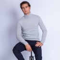 Pull col roulé en cachemire Felipe 6350 glace - 11 gris clair