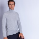 Pull col roulé en cachemire Felipe 6350 glace - 11 gris clair