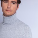 Pull col roulé en cachemire Felipe 6350 glace - 11 gris clair