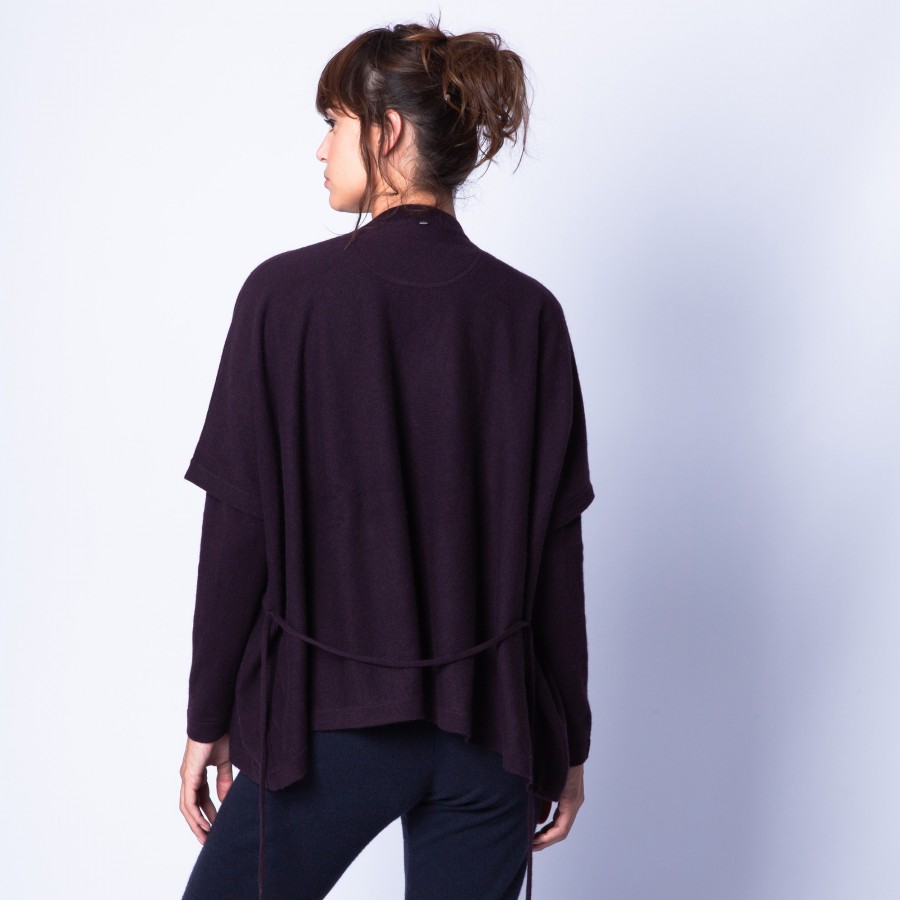 Sleeveless Cashmere kimono cardigan - Oumi