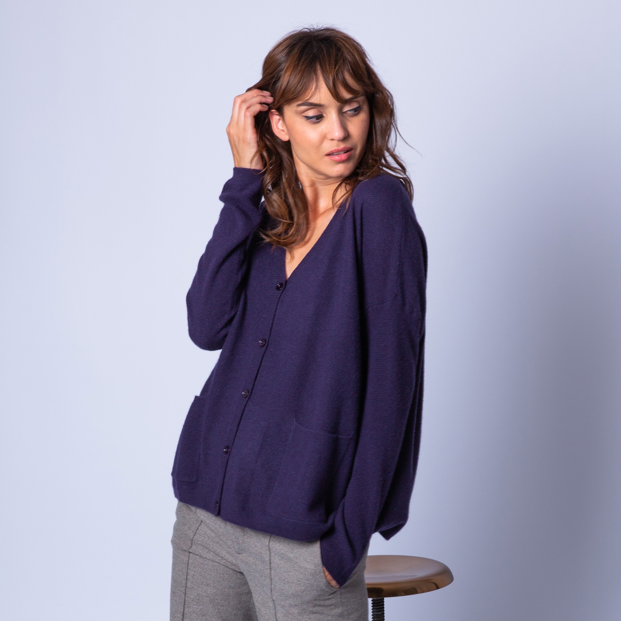 Loose-fit, cashmere cardigan — Gaby