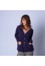 Gilet large en cachemire - Gaby 6373 pensee - 17 Violet